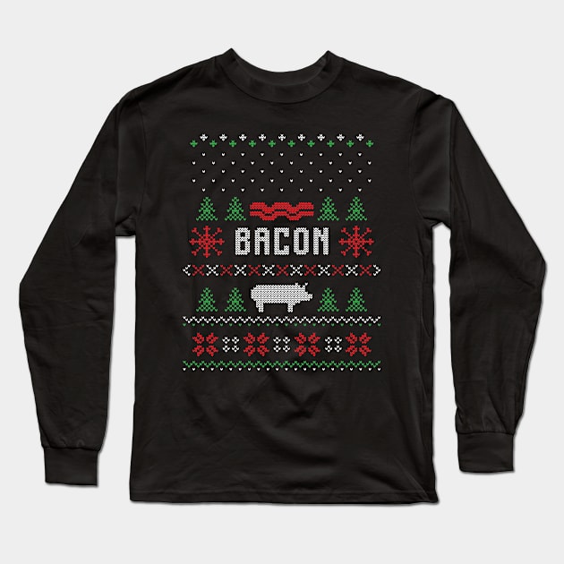 Ugly Sweater Christmas Giveaways I Gifaway for Men Bacon jam Long Sleeve T-Shirt by schmomsen